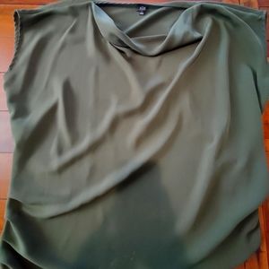 Asymmetrical ruched blouse